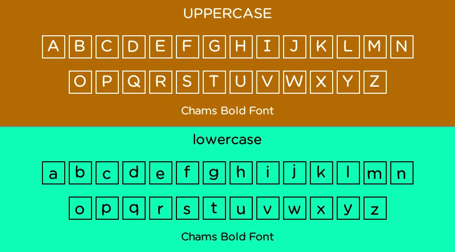 Chams Bold Font Preview