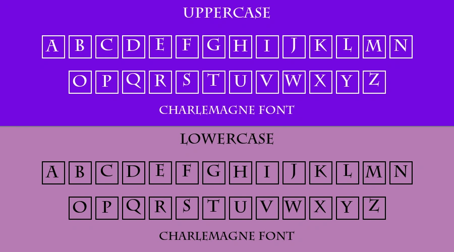 Charlemagne Font Preview
