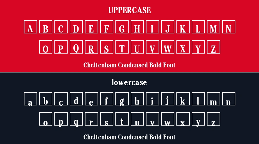 Cheltenham Condensed Bold Font Preview