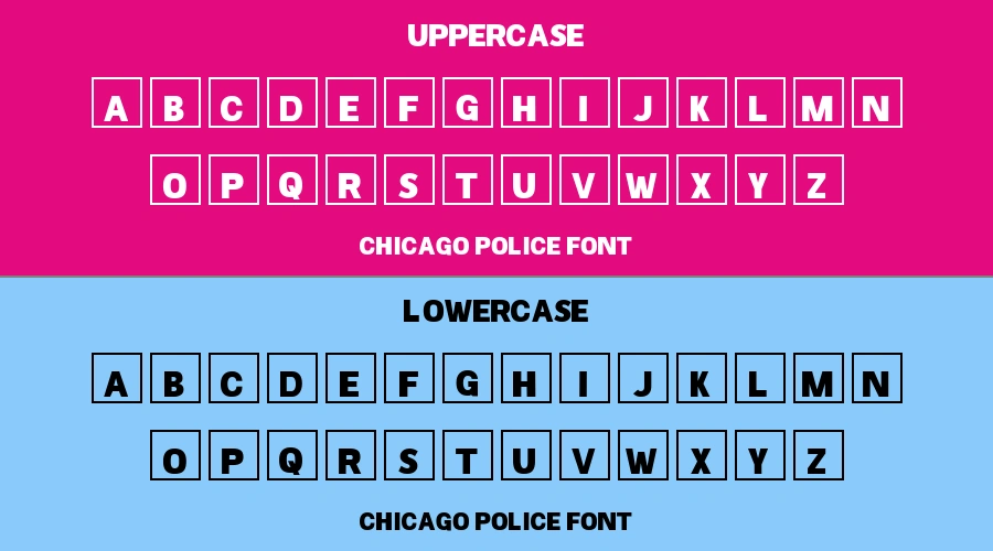 Chicago Police Font Preview