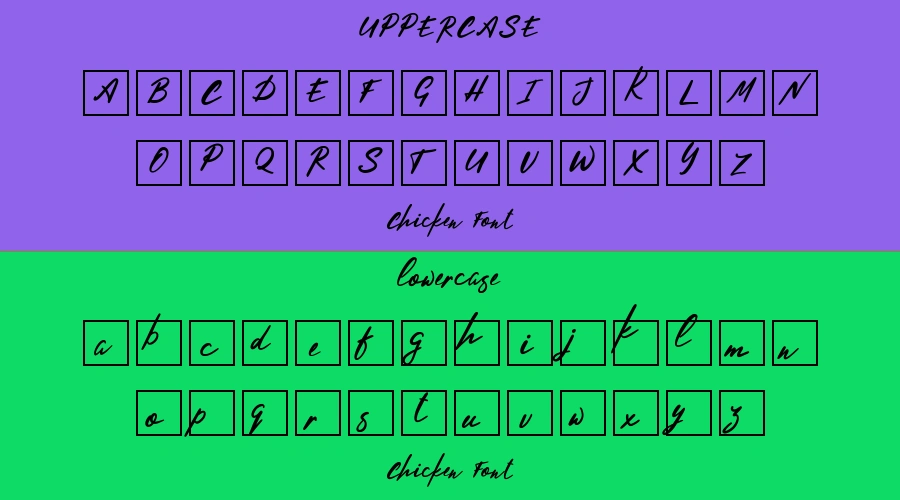 Chicken Font Preview