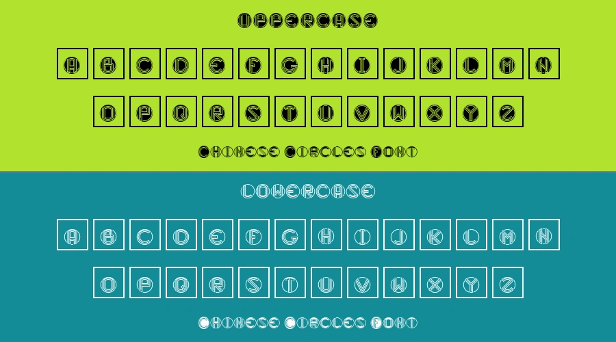 Chinese Circles Font Preview