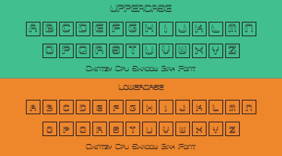 Chintzy Cpu Shadow Brk Font Preview