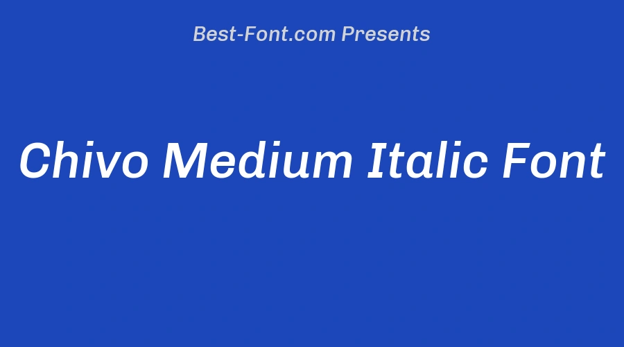 Chivo Medium Italic Font