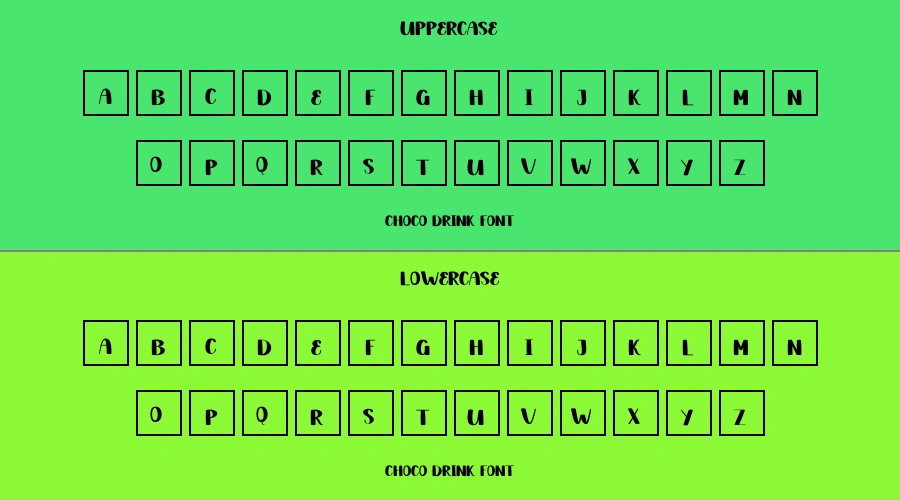 Choco Drink Font Preview
