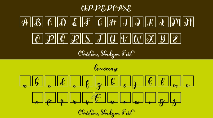 Christmas Shadyna Font Preview