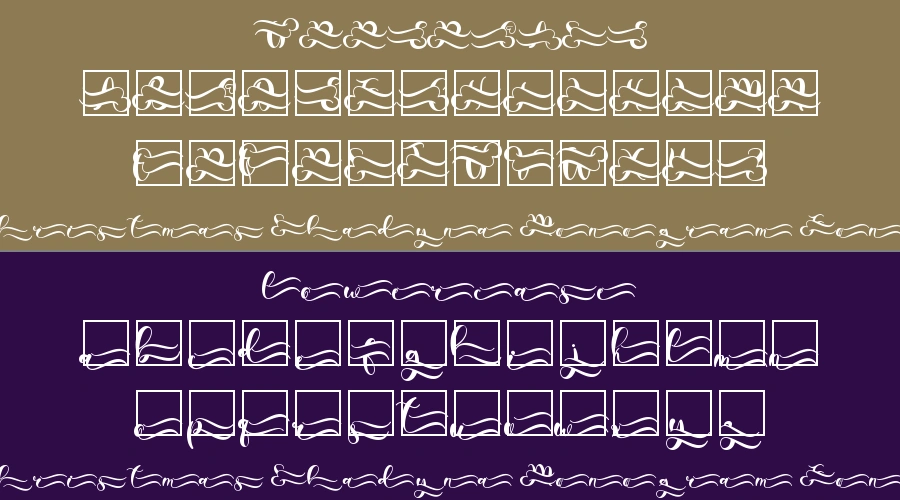 Christmas Shadyna Monogram Font Preview