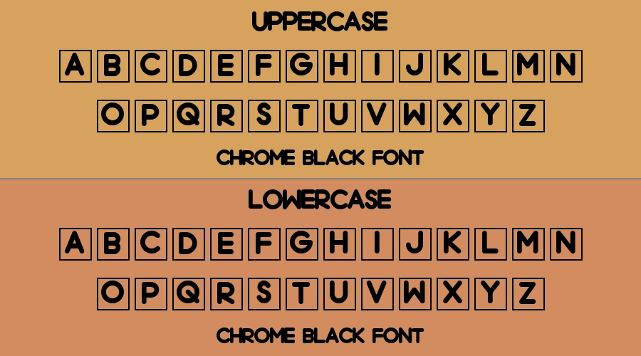 Chrome Black Font Preview