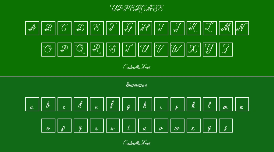 Cinderella Font Preview