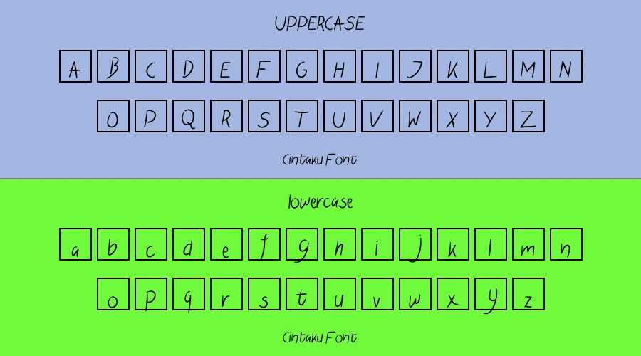Cintaku Font Preview