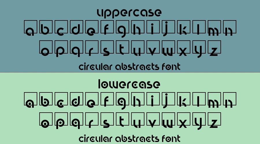 Circular Abstracts Font Preview