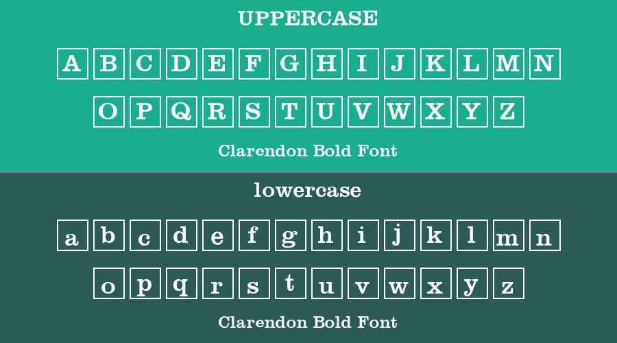 Clarendon Bold Font Preview