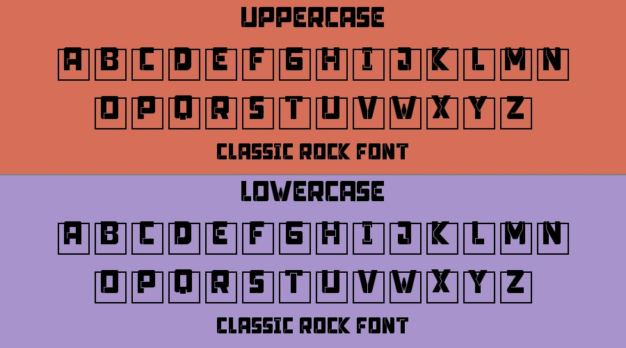 Classic Rock Font Preview