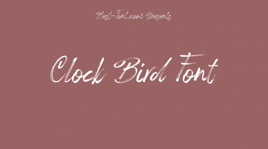 Clock Bird Font