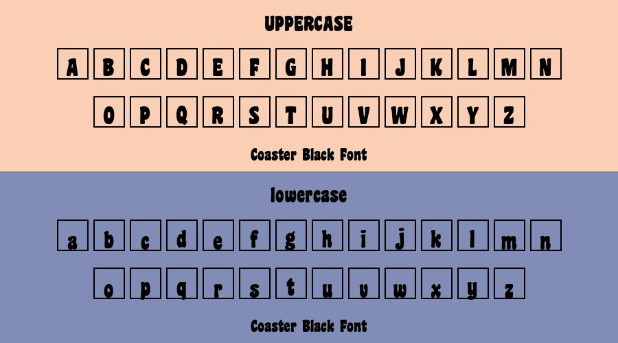 Coaster Black Font Preview