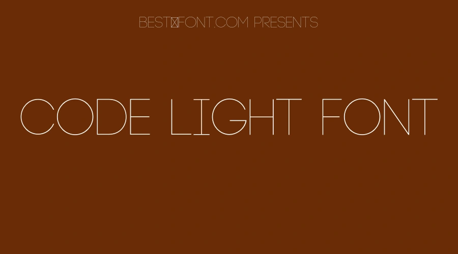 Code Light Font