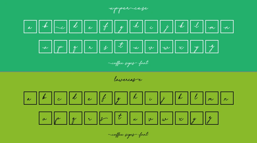 Coffee Signs Font Preview