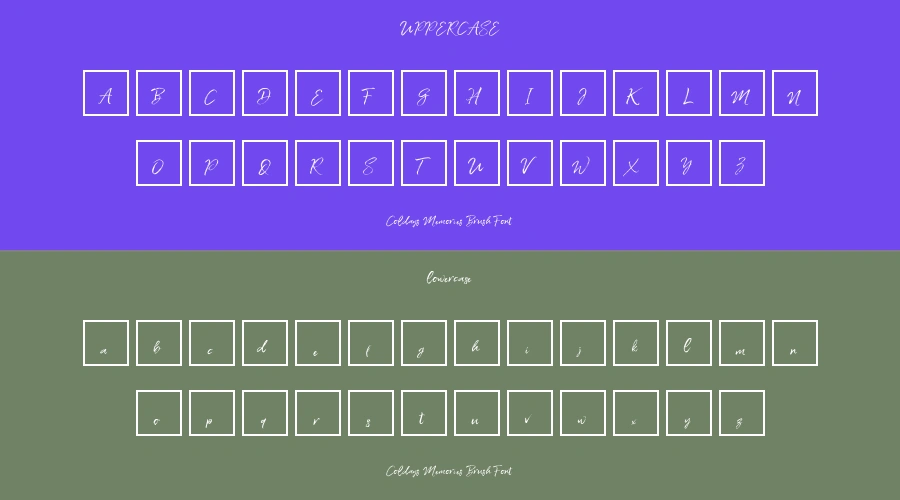 Coldays Memories Brush Font Preview
