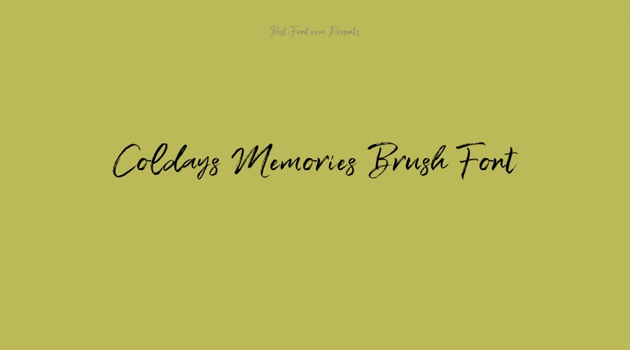 Coldays Memories Brush Font
