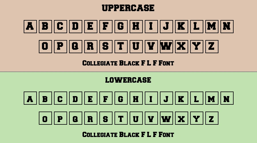 Collegiate Black F L F Font Preview