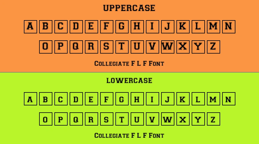 Collegiate F L F Font Preview