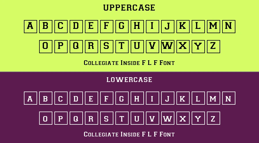 Collegiate Inside F L F Font Preview