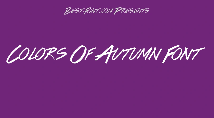 Colors Of Autumn Font