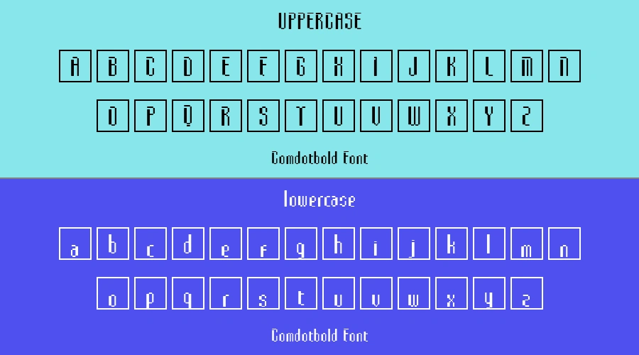 Comdotbold Font Preview