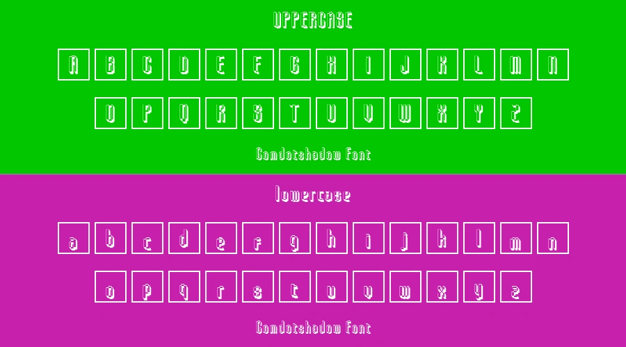 Comdotshadow Font Preview