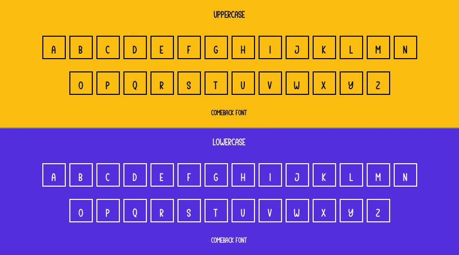 Comeback Font Preview
