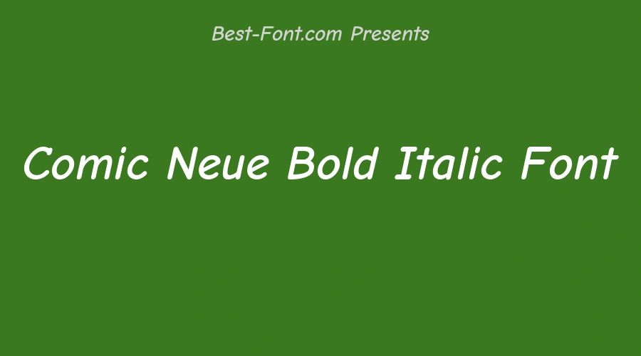 Comic Neue Bold Italic Font