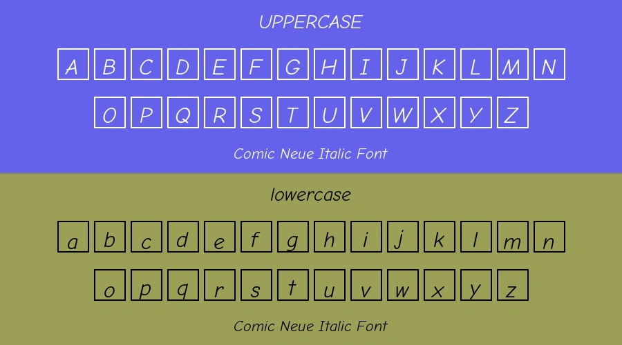 Comic Neue Italic Font Preview