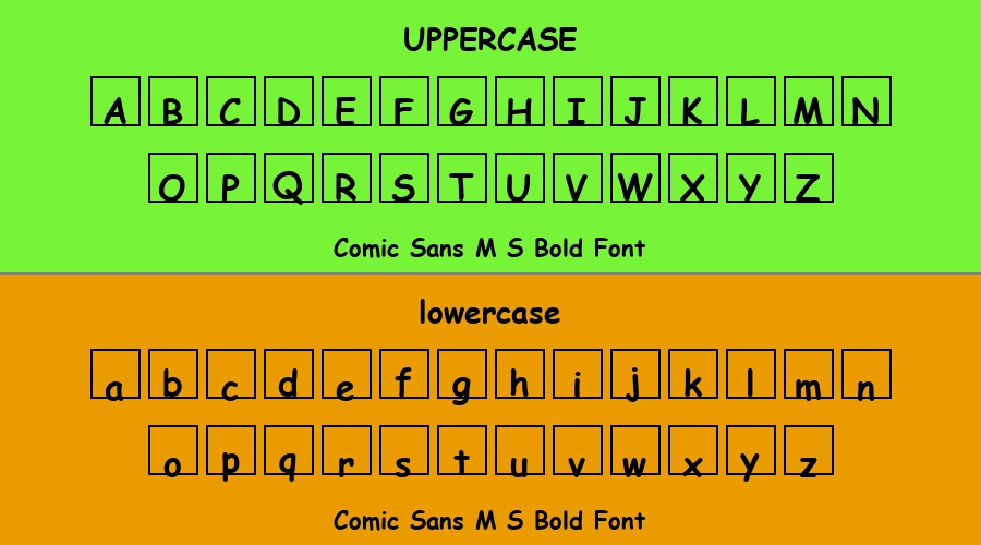 Comic Sans M S Bold Font Preview