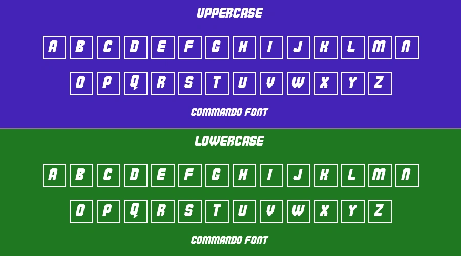 Commando Font Preview
