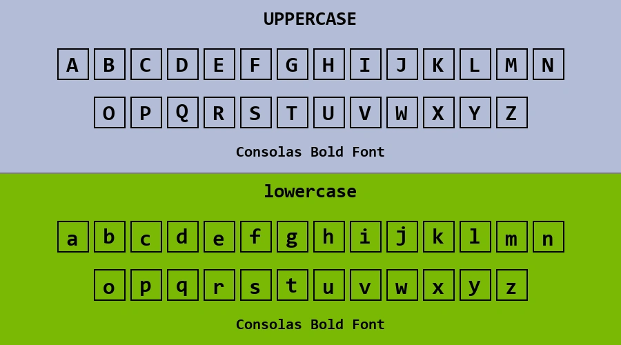 Consolas Bold Font Preview