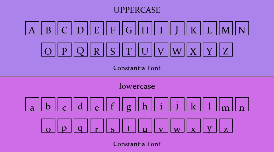Constantia Font Preview