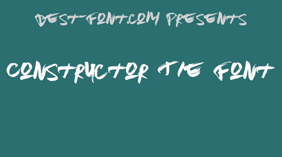 Constructor Tie Font