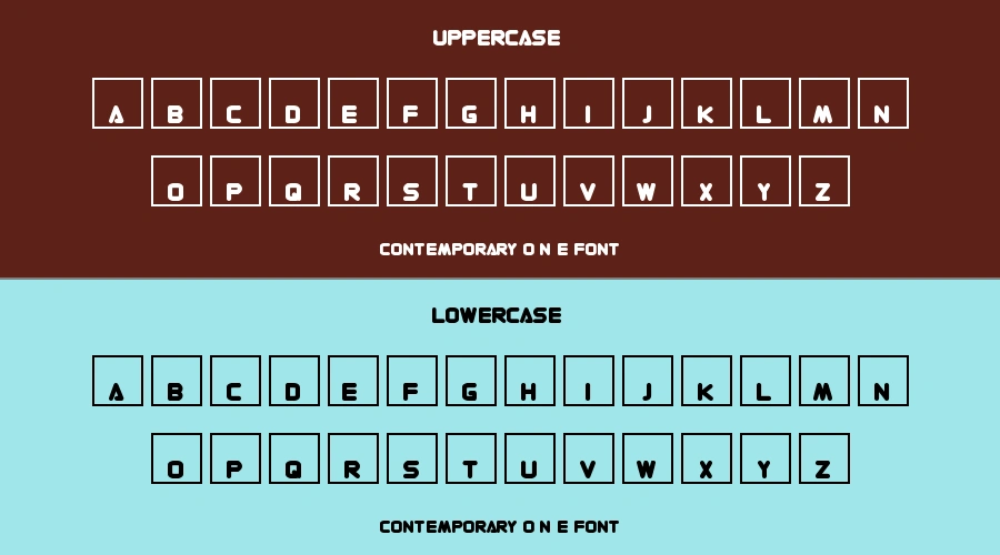 Contemporary O N E Font Preview