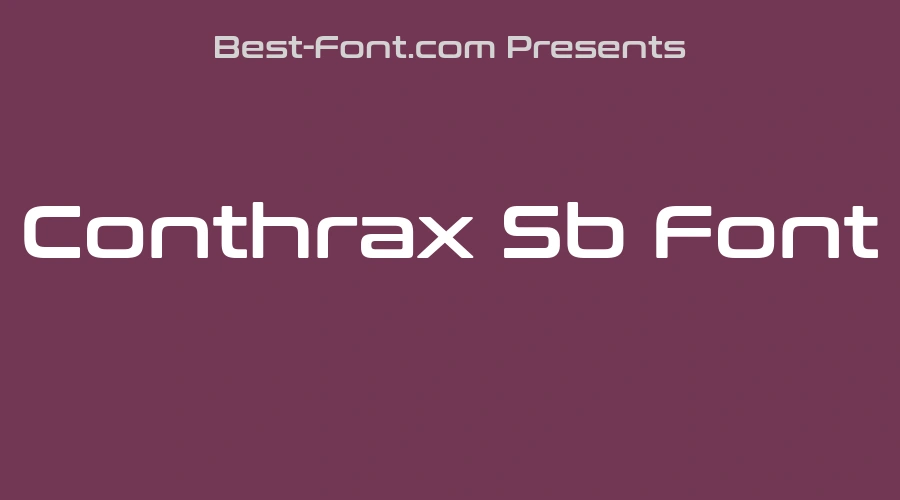 Conthrax Sb Font