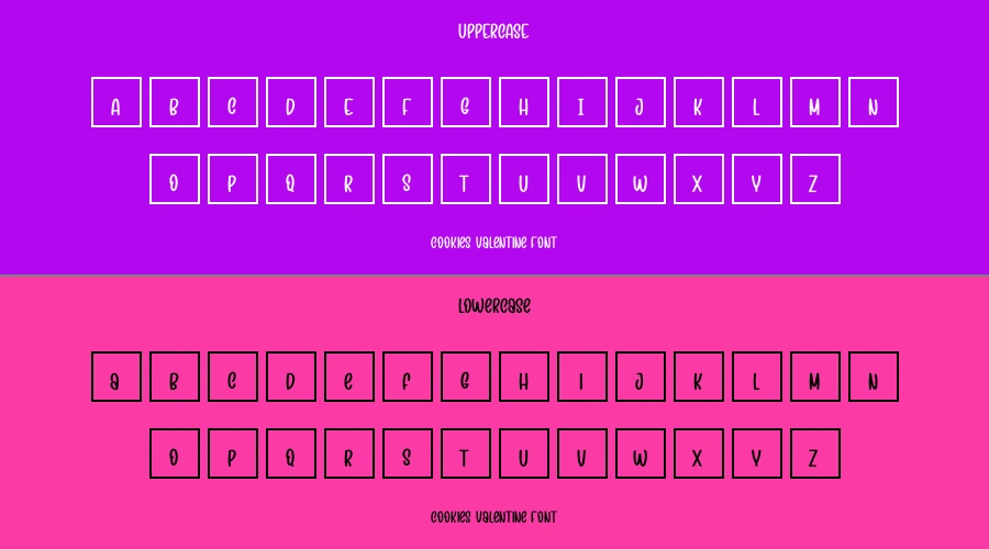 Cookies Valentine Font Preview
