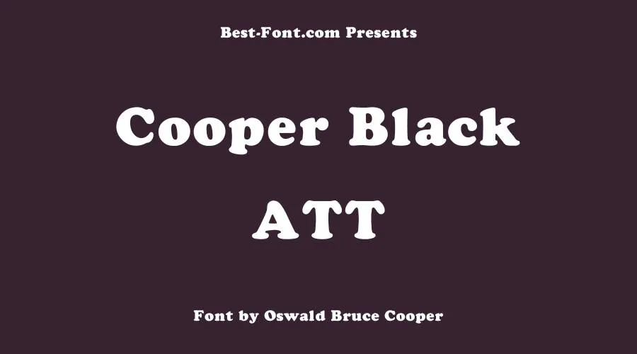 Cooper Black Att Font
