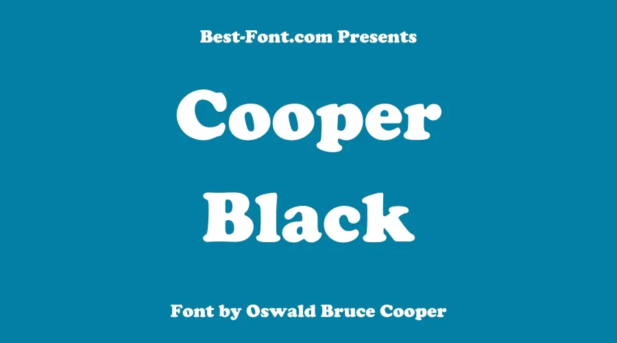 Cooper Black Font
