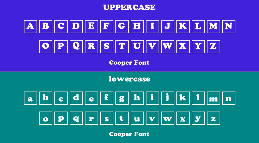 Cooper Font Preview