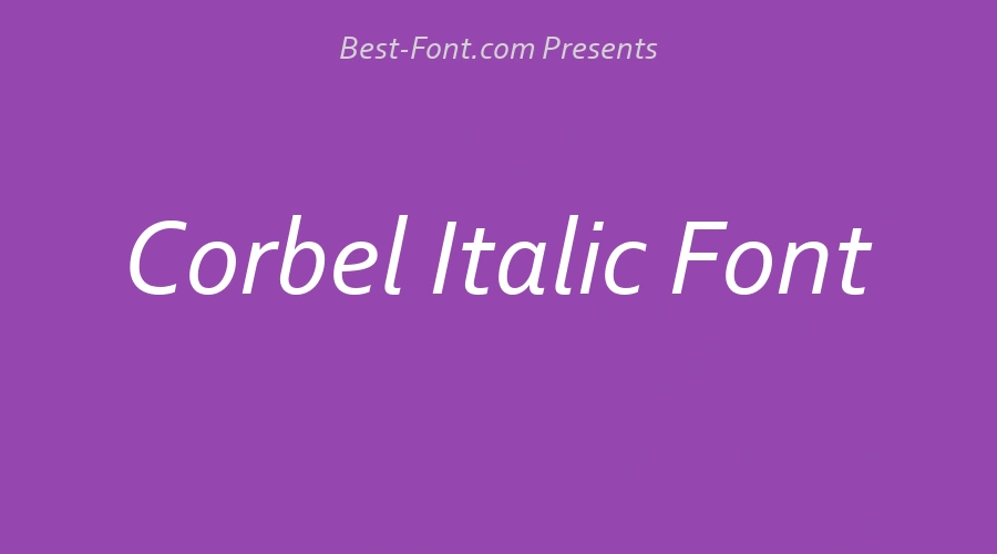 Corbel Italic Font