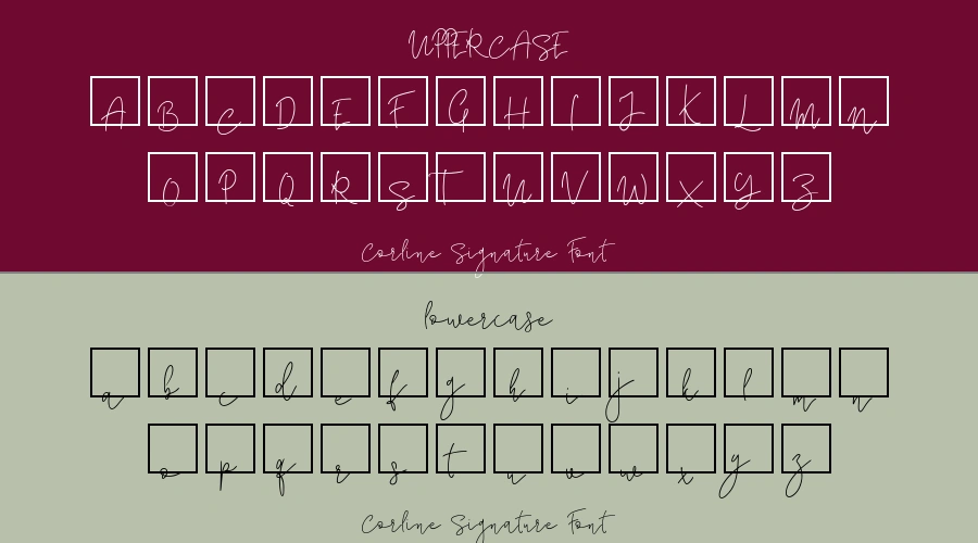 Corline Signature Font Preview