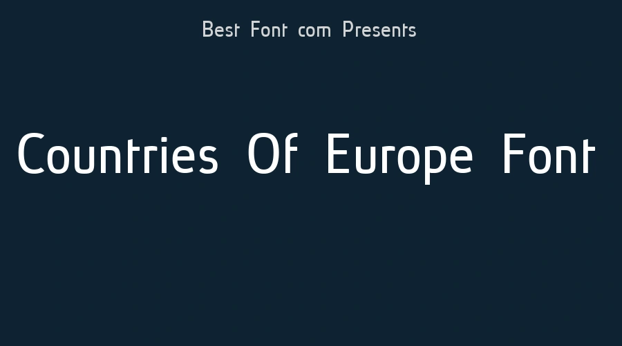Countries Of Europe Font