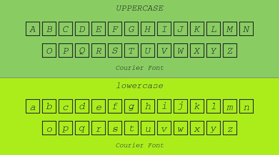 Courier Font Preview