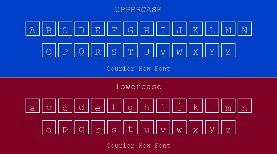 Courier New Font Preview
