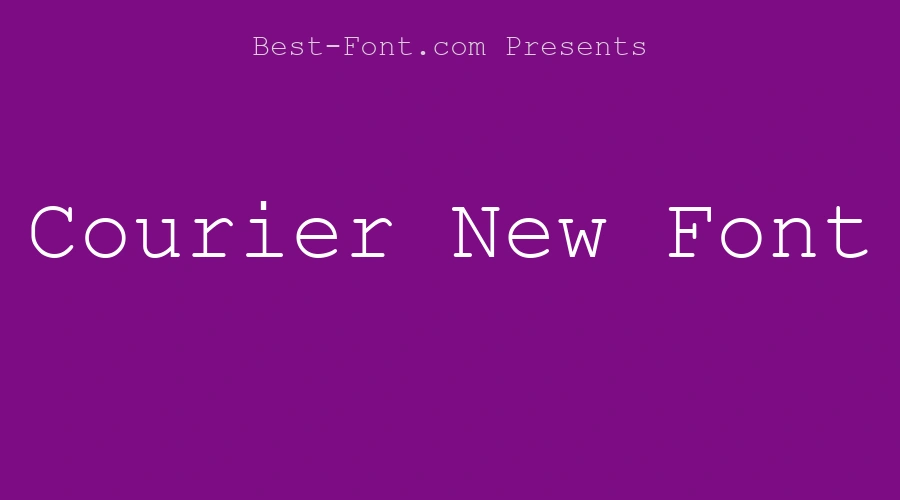 Courier New Font