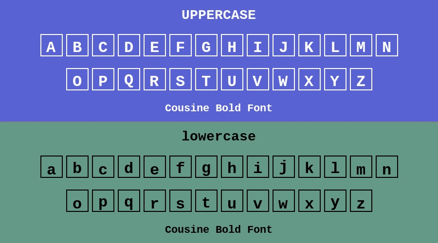 Cousine Bold Font Preview